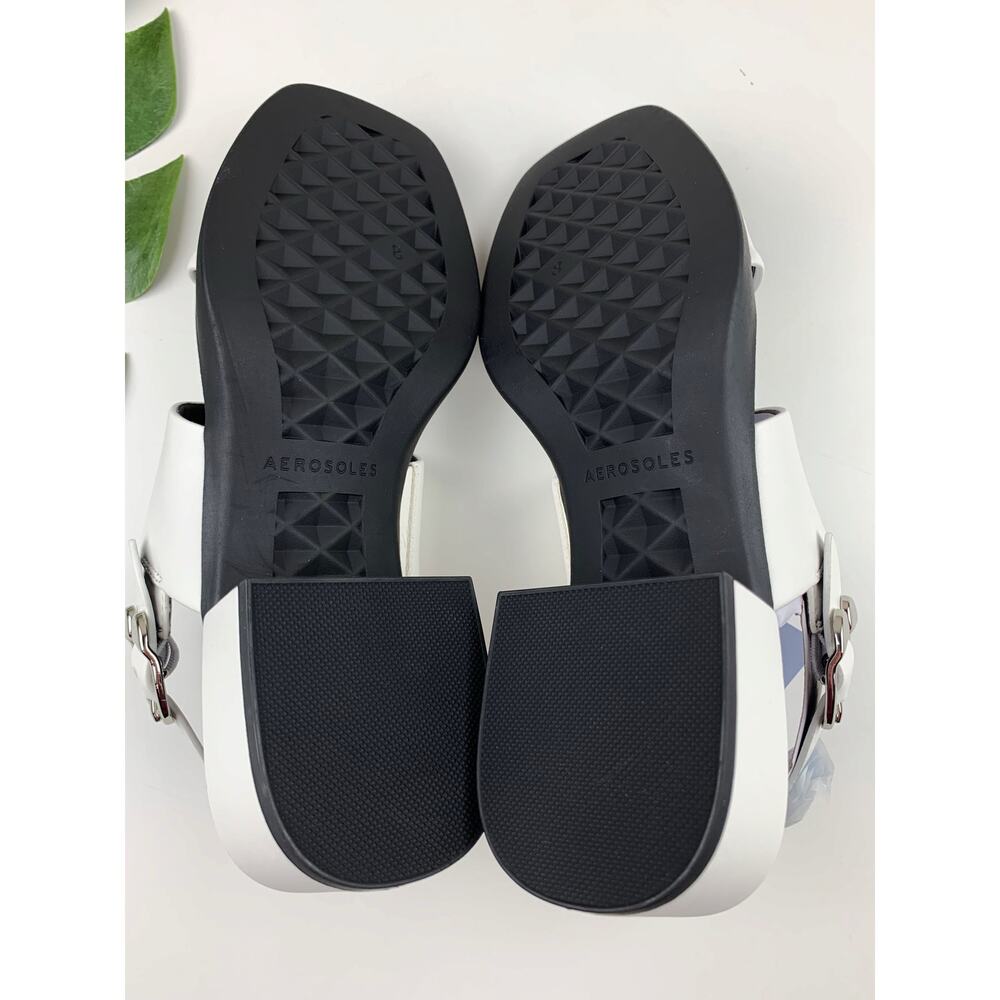 AEROSOLES White and Black Block Heel Sandals - Picture 11 of 11